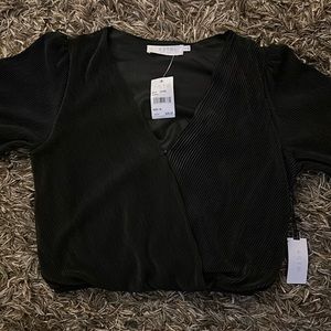 Black Cross body shirt for women size M